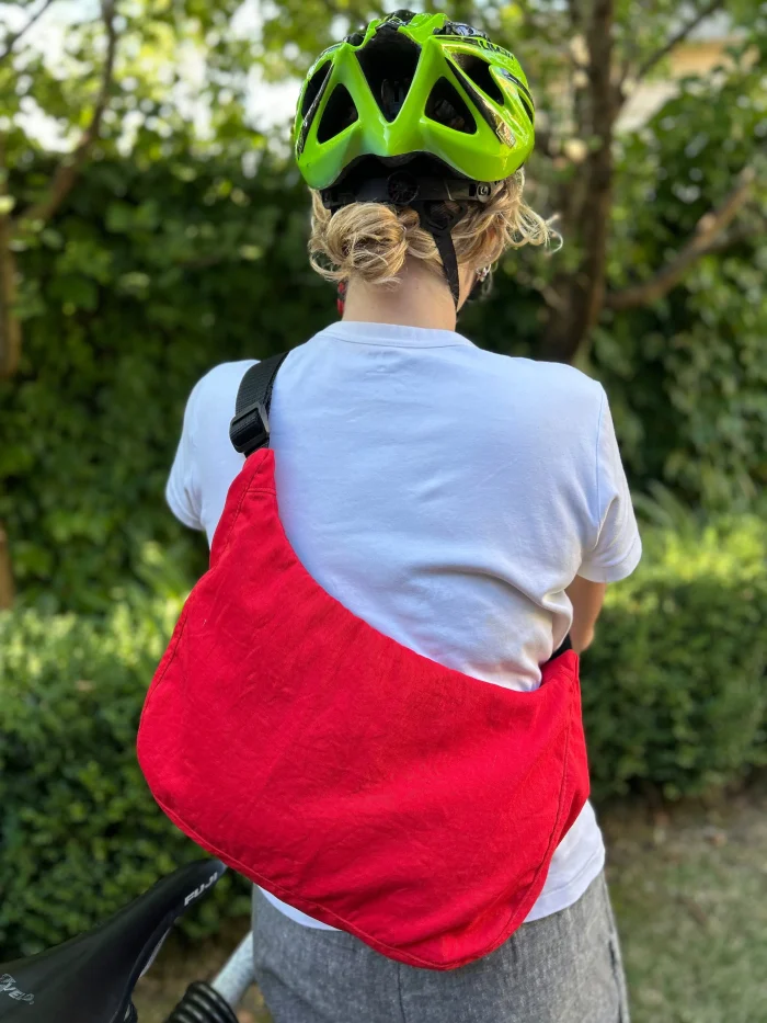 Vibrant Red Boho Sling Bag - Image 2