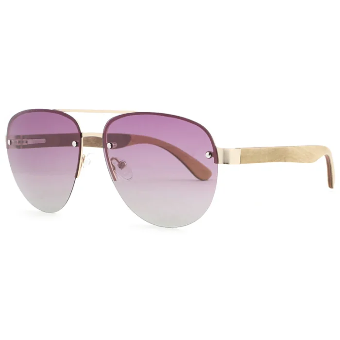 Stylish Purple Gradient Aviator Sunglasses - Image 1