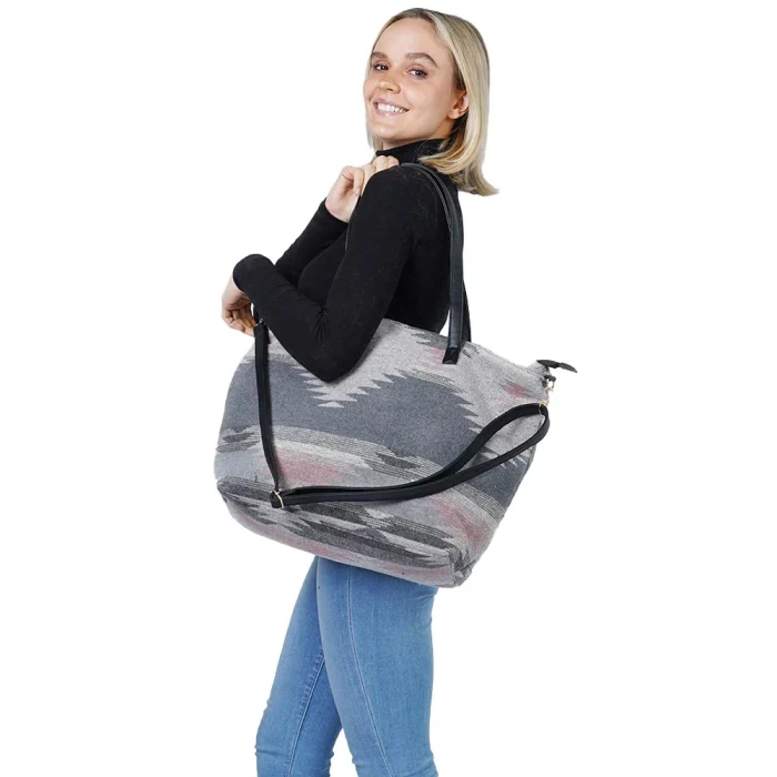 Colorful Tribal Patterned Tote Bag - Image 5