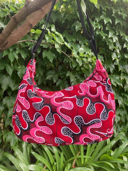 Vibrant Red Boho Sling Bag