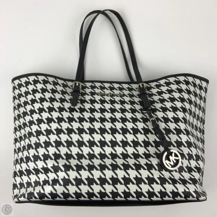 Chic Houndstooth Tote Bag