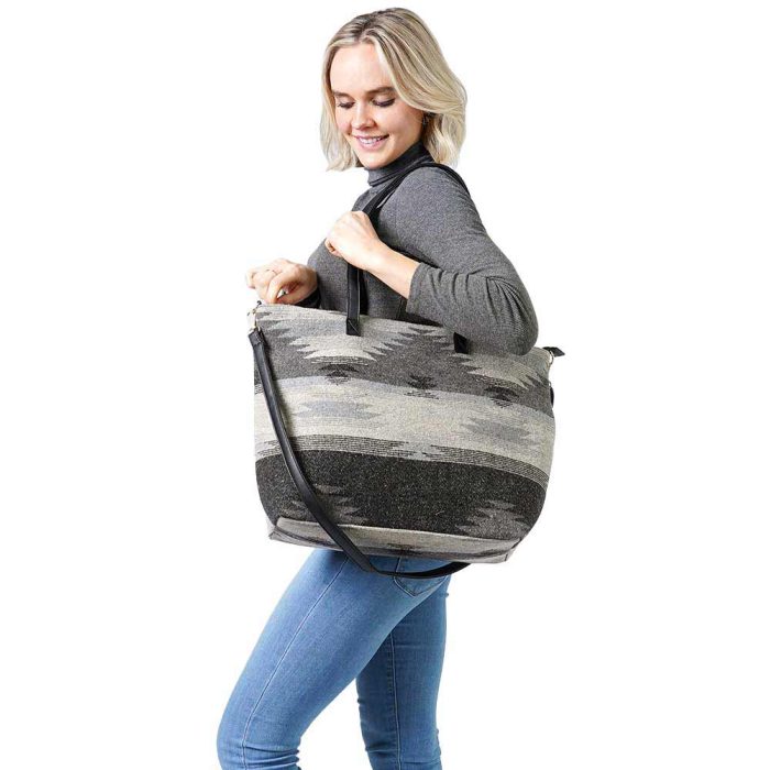 Colorful Tribal Patterned Tote Bag - Image 15