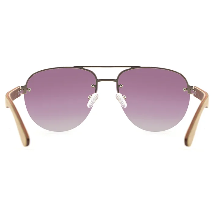 Stylish Purple Gradient Aviator Sunglasses - Image 5