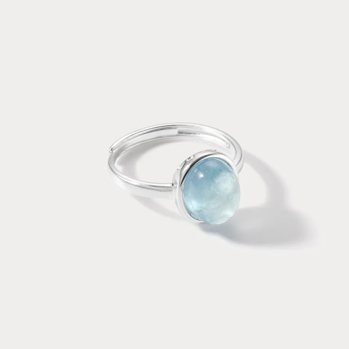 Elegant Blue-Hue Stone Ring - Image 5