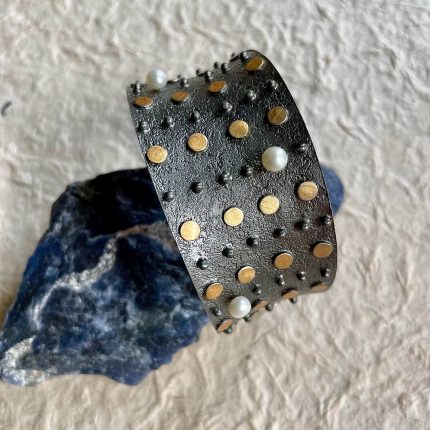 Stylish Embellished Black Bracelet