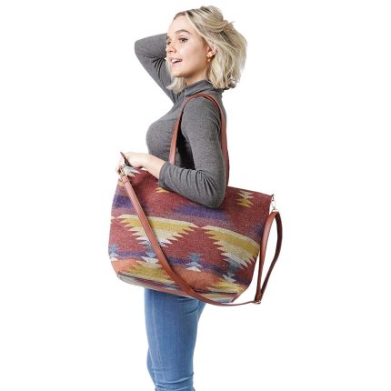 Colorful Tribal Patterned Tote Bag