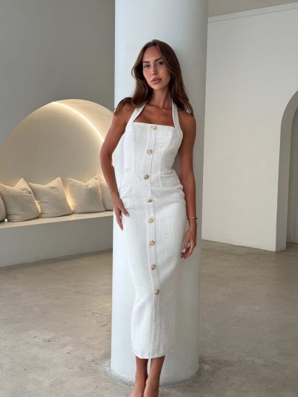 Elegant Summer Halter Dress