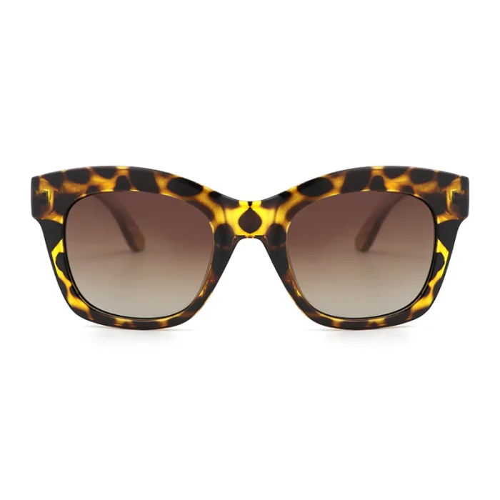Stylish Tortoiseshell Sunglasses With Wooden Temples - Image 2