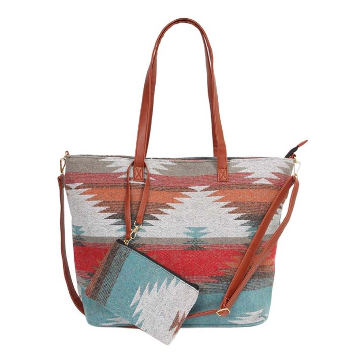Colorful Tribal Patterned Tote Bag - Image 11