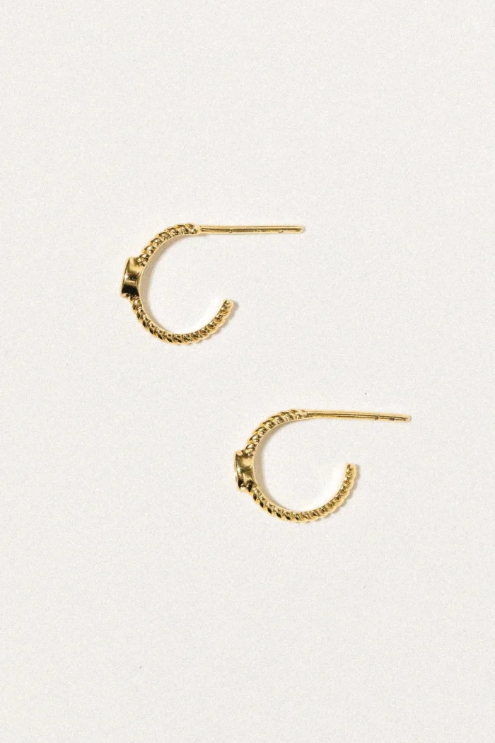 Elegant Twisted Hoop Earrings - Image 1