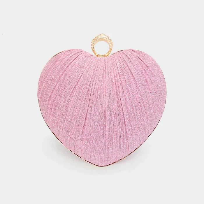 Chic Heart-Shaped Evening Clutch - Image 3
