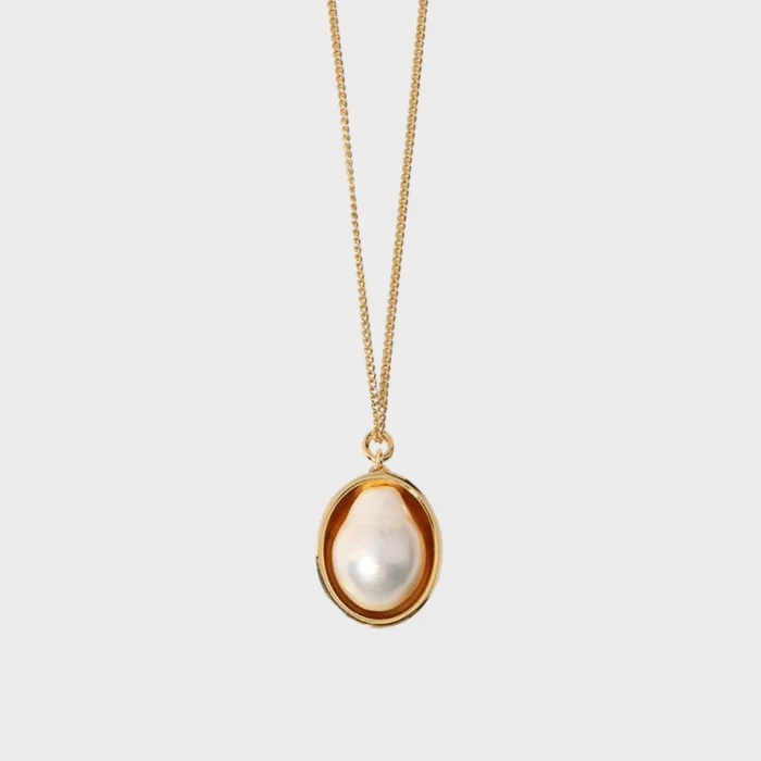 Elegant Simulated Pearl Pendant Necklace - Image 8