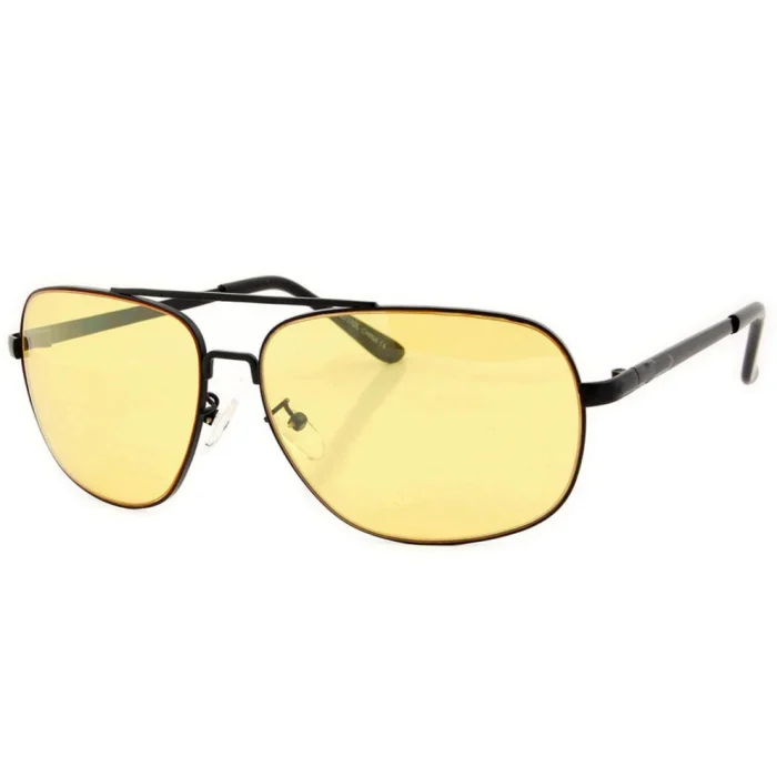 Classic Yellow Lens Aviator Sunglasses - Image 1