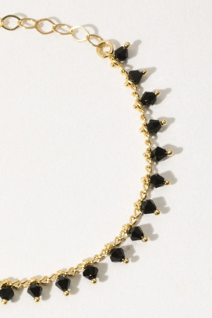Elegant Black Beaded Bracelet - Image 5