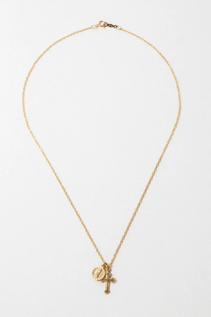 Elegant Gold-Tone Medallion Necklace - Image 3