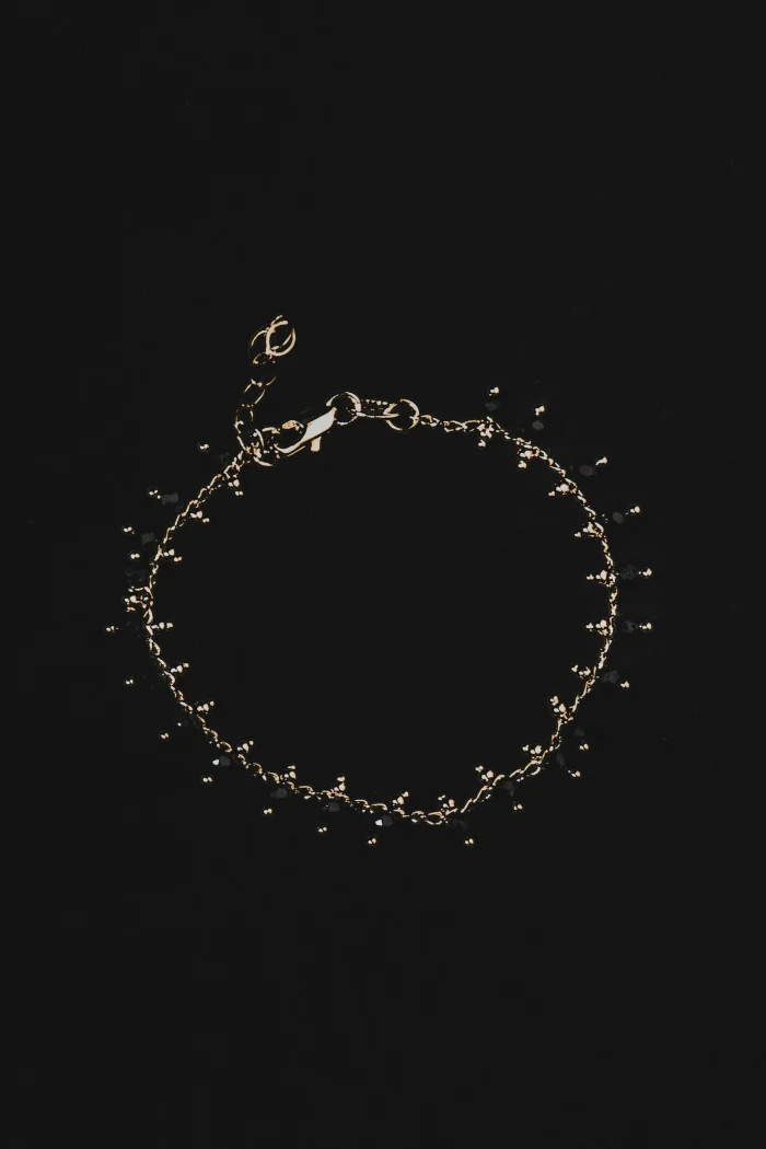 Elegant Black Beaded Bracelet - Image 6