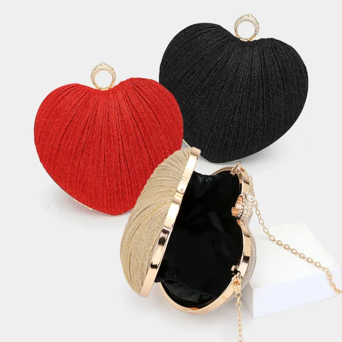 Chic Heart-Shaped Evening Clutch - Image 5