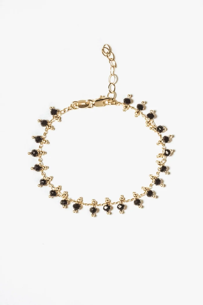 Elegant Black Beaded Bracelet - Image 4
