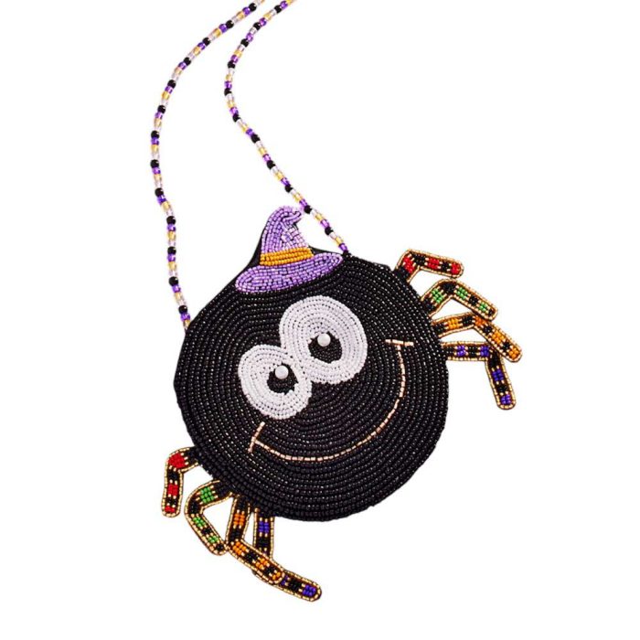 Charming Beaded Spider Shoulder Bag - Image 4