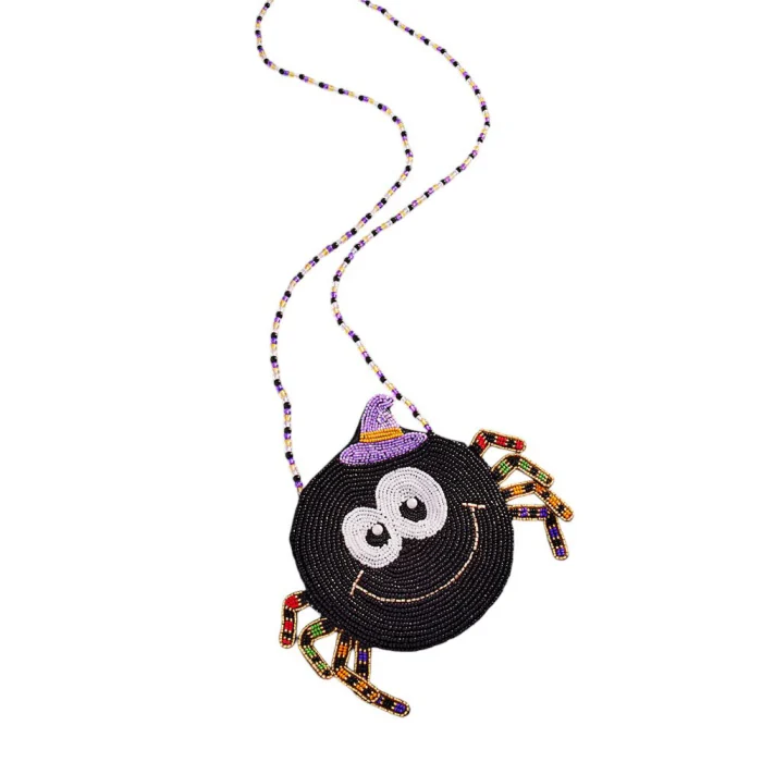 Charming Beaded Spider Shoulder Bag - Image 2