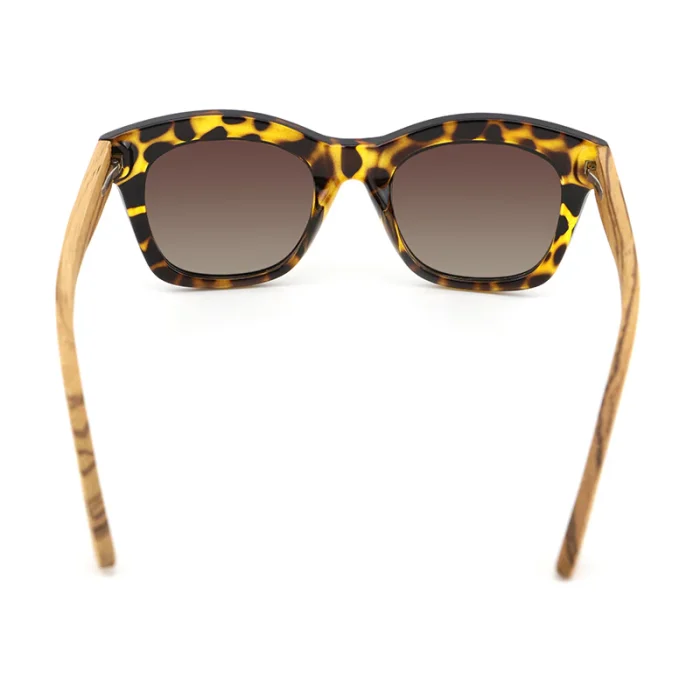 Stylish Tortoiseshell Sunglasses With Wooden Temples - Image 4