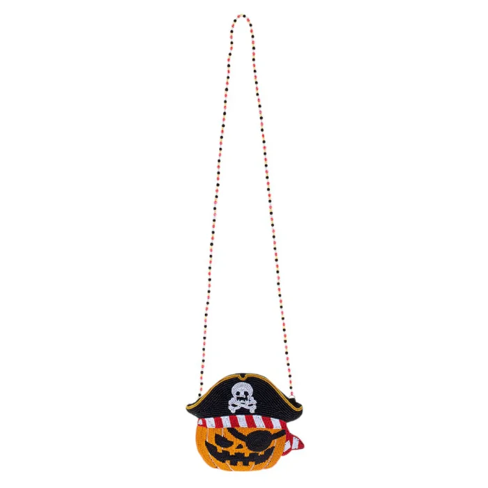 Pirate Pumpkin Beaded Shoulder Bag - Image 4